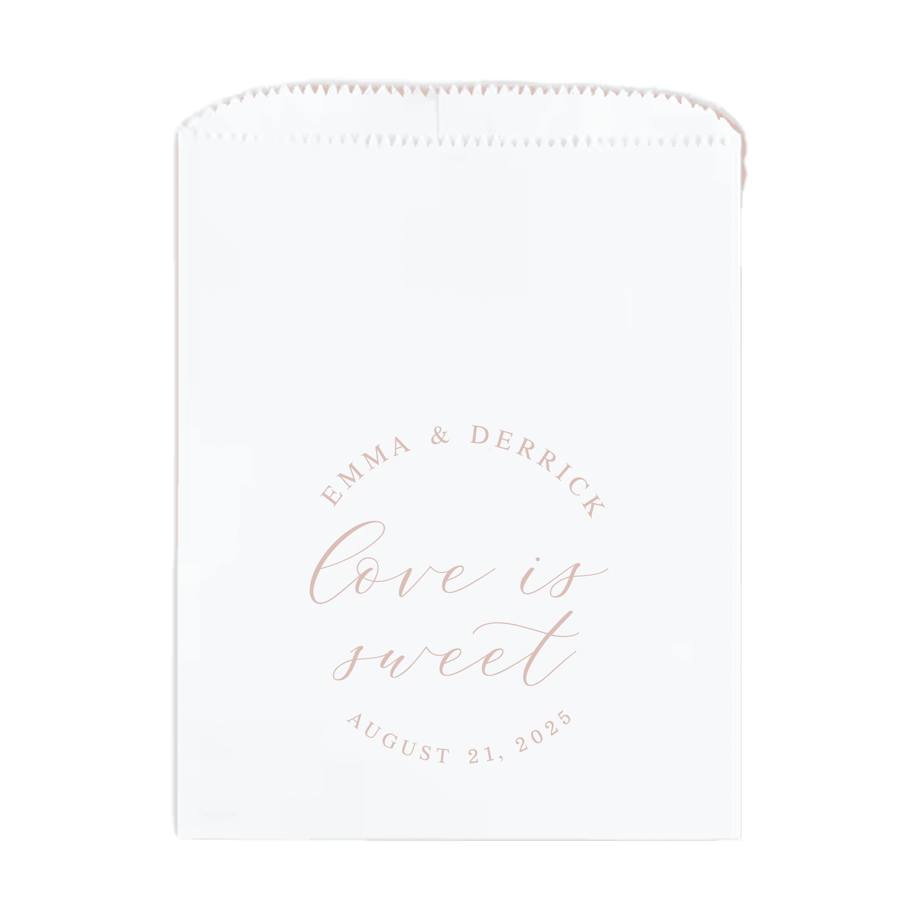Love Is Sweet Custom Foil Wedding Treat Bags - Treat Bag - Paper