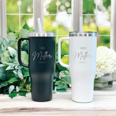 Hubby and Wifey 40oz Tumbler Gift Set - Barn Street Designs