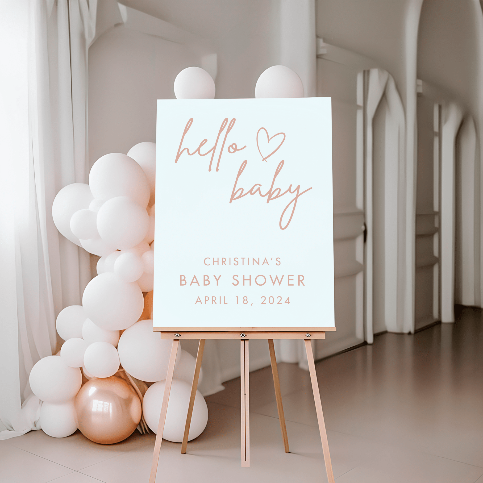 Hello Baby Baby Shower Acrylic Sign - Welcome Sign