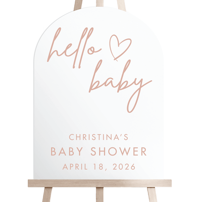 Hello Baby Baby Shower Acrylic Sign - Welcome Sign