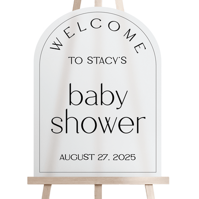 Modern Arched Baby Shower Acrylic Sign - Welcome Sign
