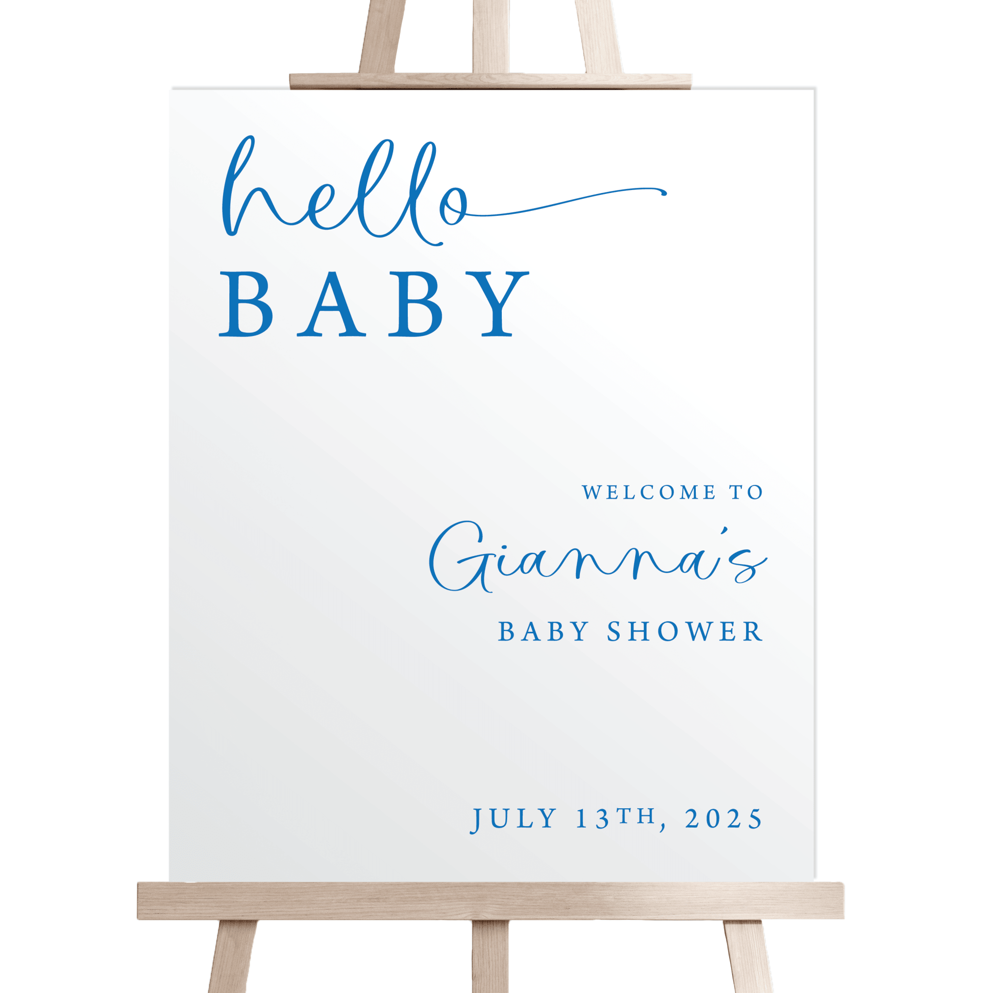 Hello Baby Acrylic Baby Shower Sign - Welcome Sign