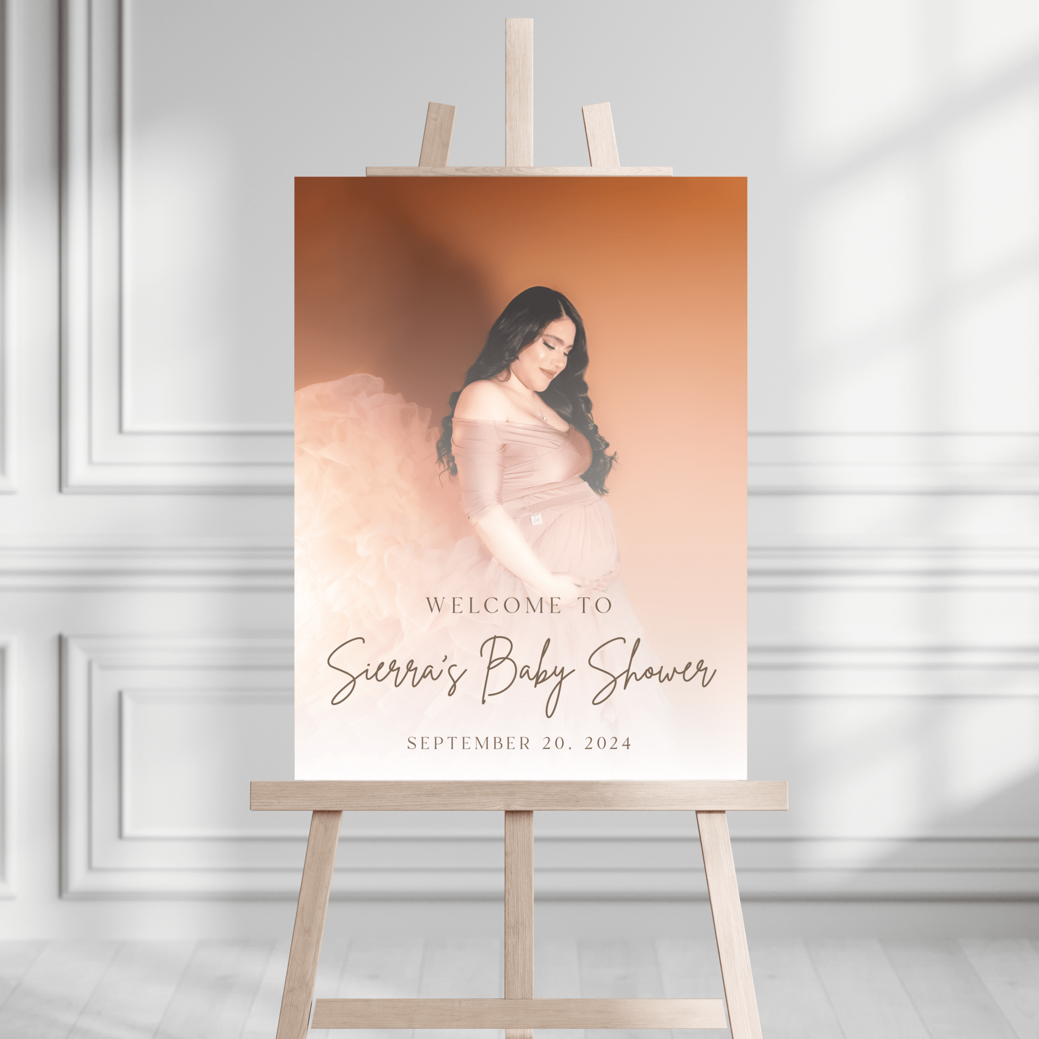 Custom Photo Baby Shower Acrylic Sign - Welcome Sign