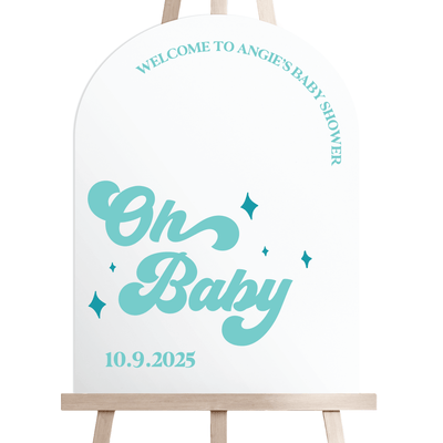 Oh Baby Personalized Baby Shower Acrylic Sign - Welcome Sign
