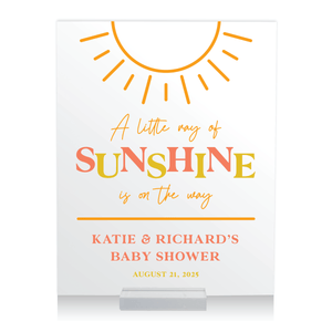 Little Ray of Sunshine Acrylic Baby Shower Sign