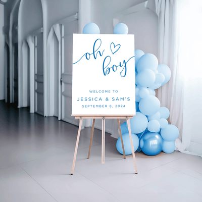 Oh Boy Baby Shower Acrylic Sign - Welcome Sign