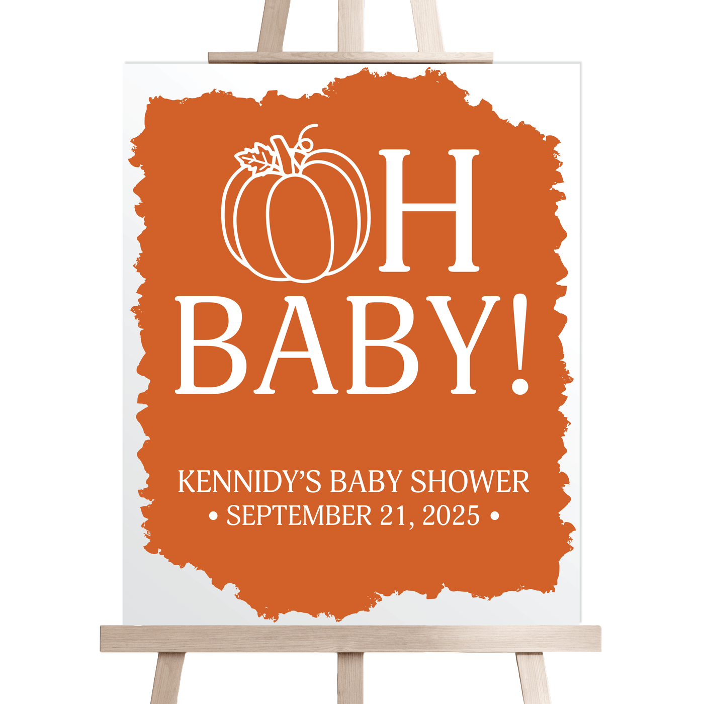 Fall Oh Baby Pumpkin Shower Acrylic Sign - Welcome Sign