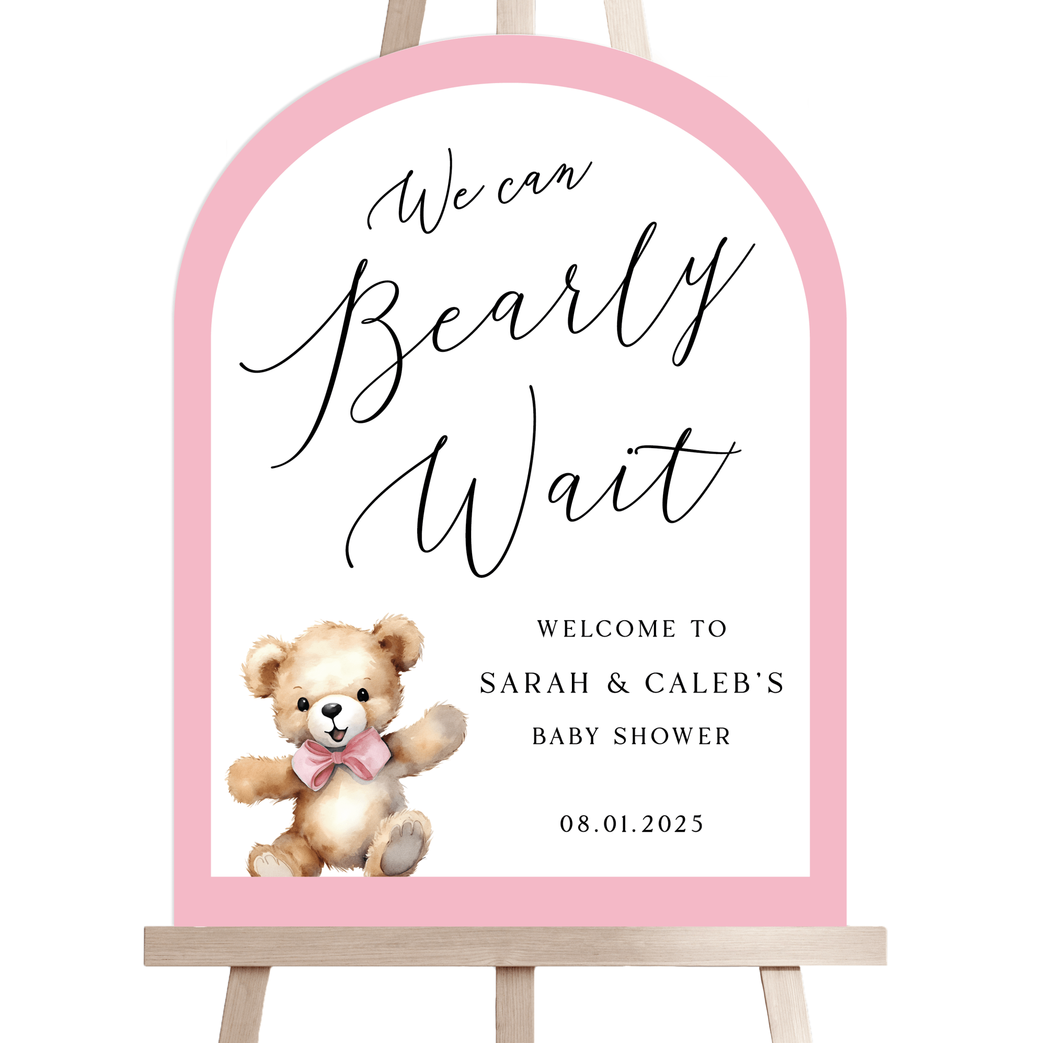 We Can Bearly Wait Baby Shower Sign - Welcome Sign