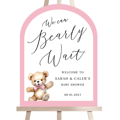 We Can Bearly Wait Baby Shower Sign - Welcome Sign