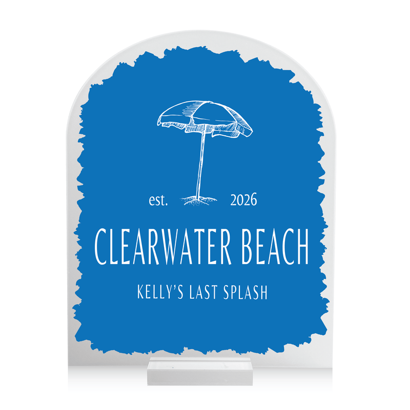 Seaside Bach Acrylic Bachelorette Sign - Bachelorette Sign