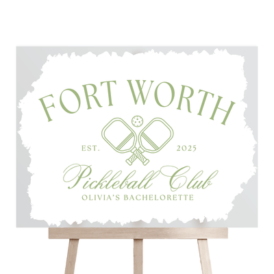 Pickleball Club Acrylic Bachelorette Sign - Bachelorette Sign