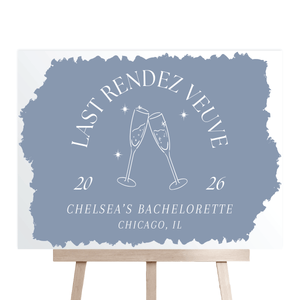 Last Rendez Veuve Acrylic Bachelorette Sign