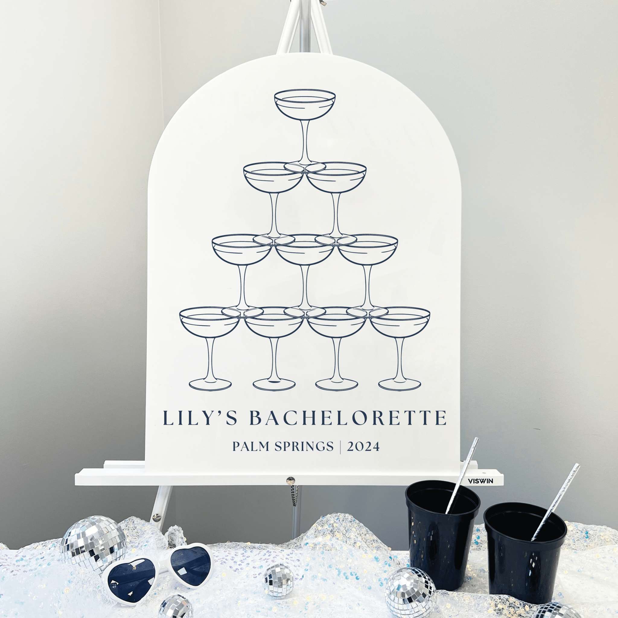 Pour Me Another Acrylic Bachelorette Sign - Bachelorette Sign