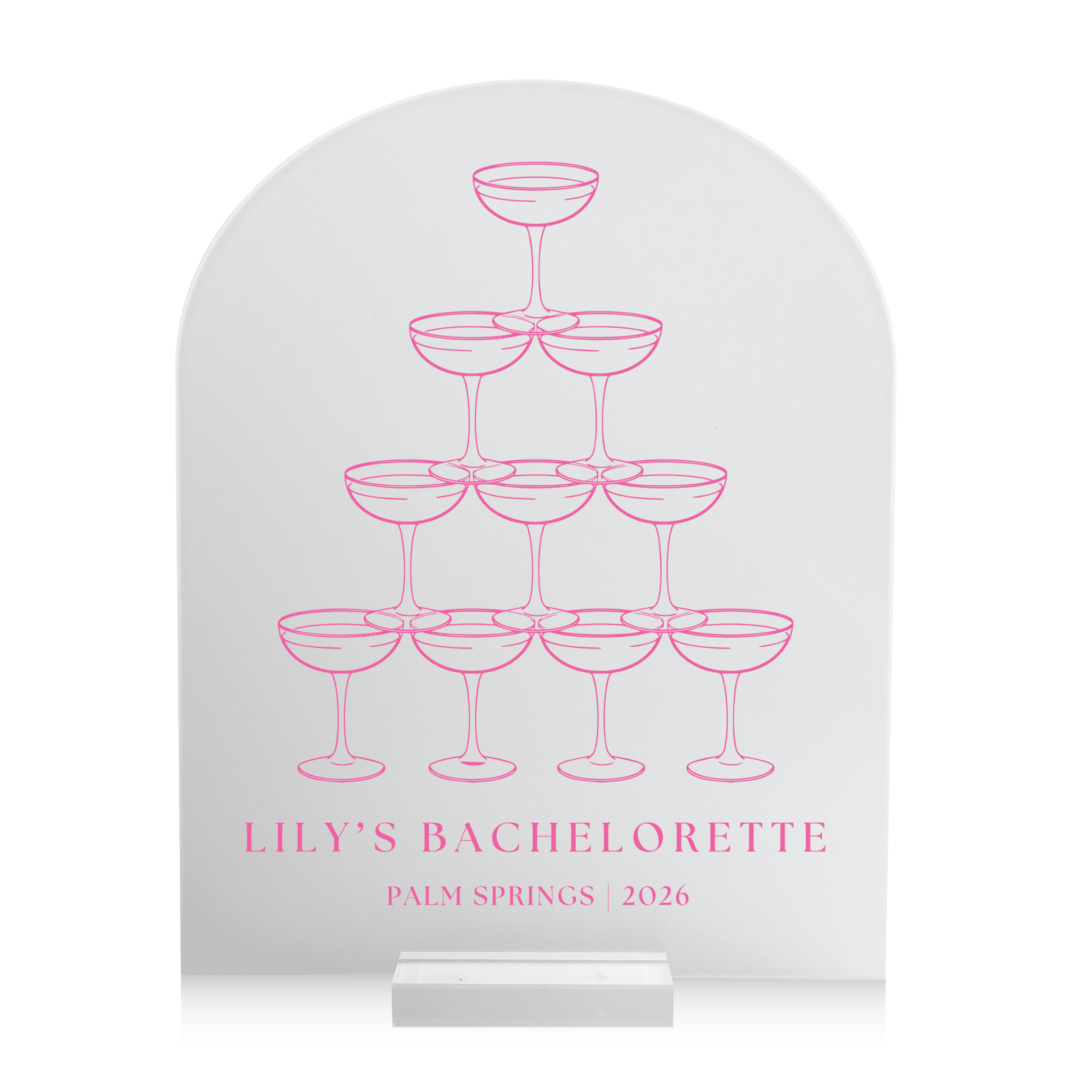 Pour Me Another Acrylic Bachelorette Sign - Bachelorette Sign