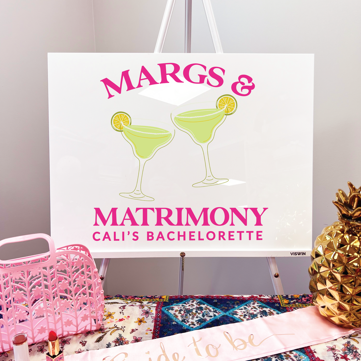 Margs & Matrimony Acrylic Bachelorette Sign