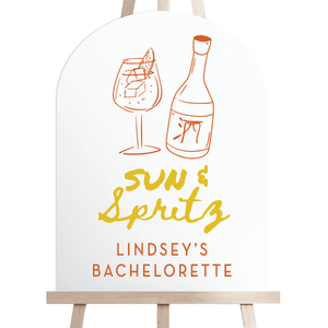 Sun & Spritz Acrylic Bachelorette Sign