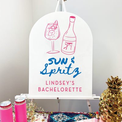 Sun & Spritz Acrylic Bachelorette Sign