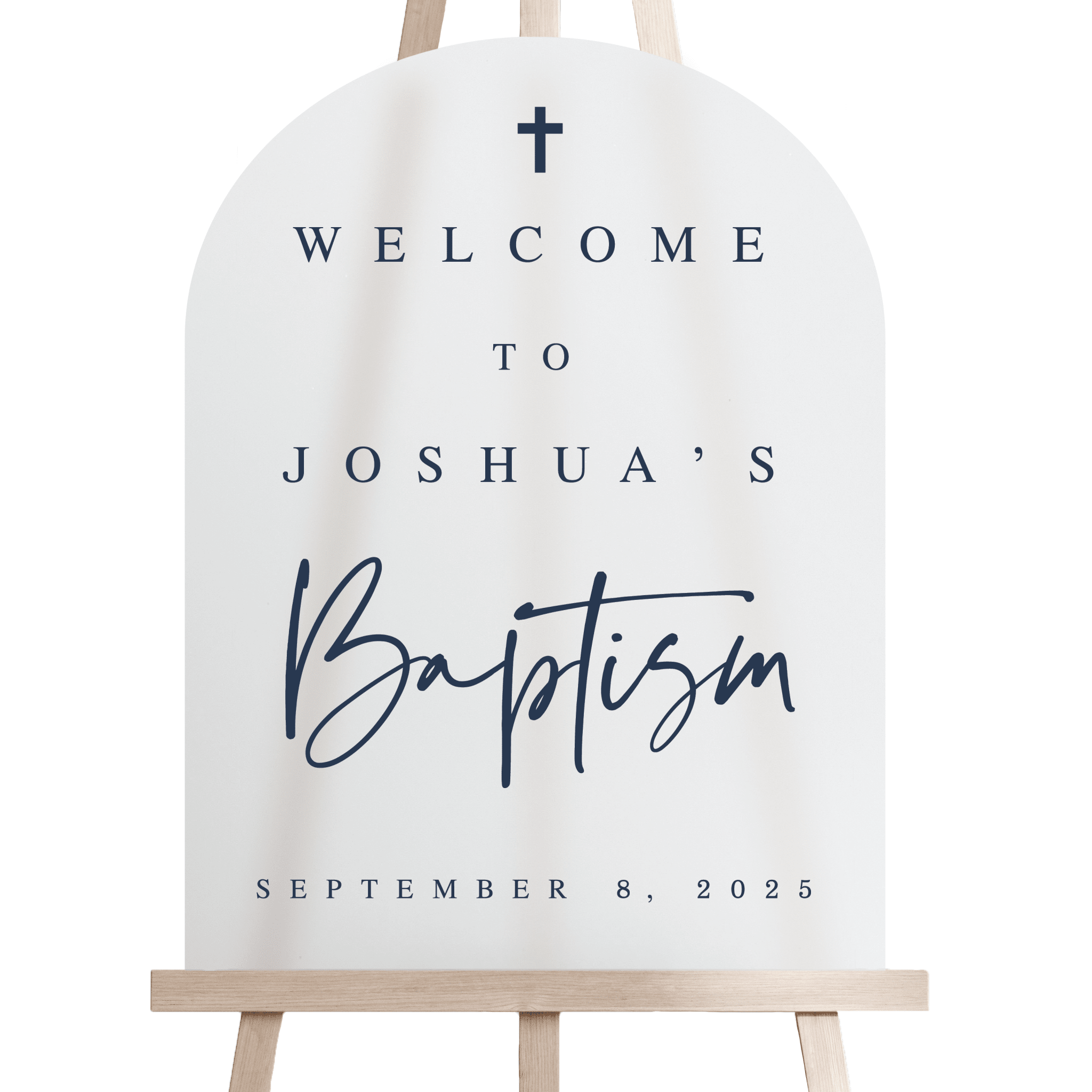 Modern Baptism Acrylic Welcome Sign - Welcome Sign