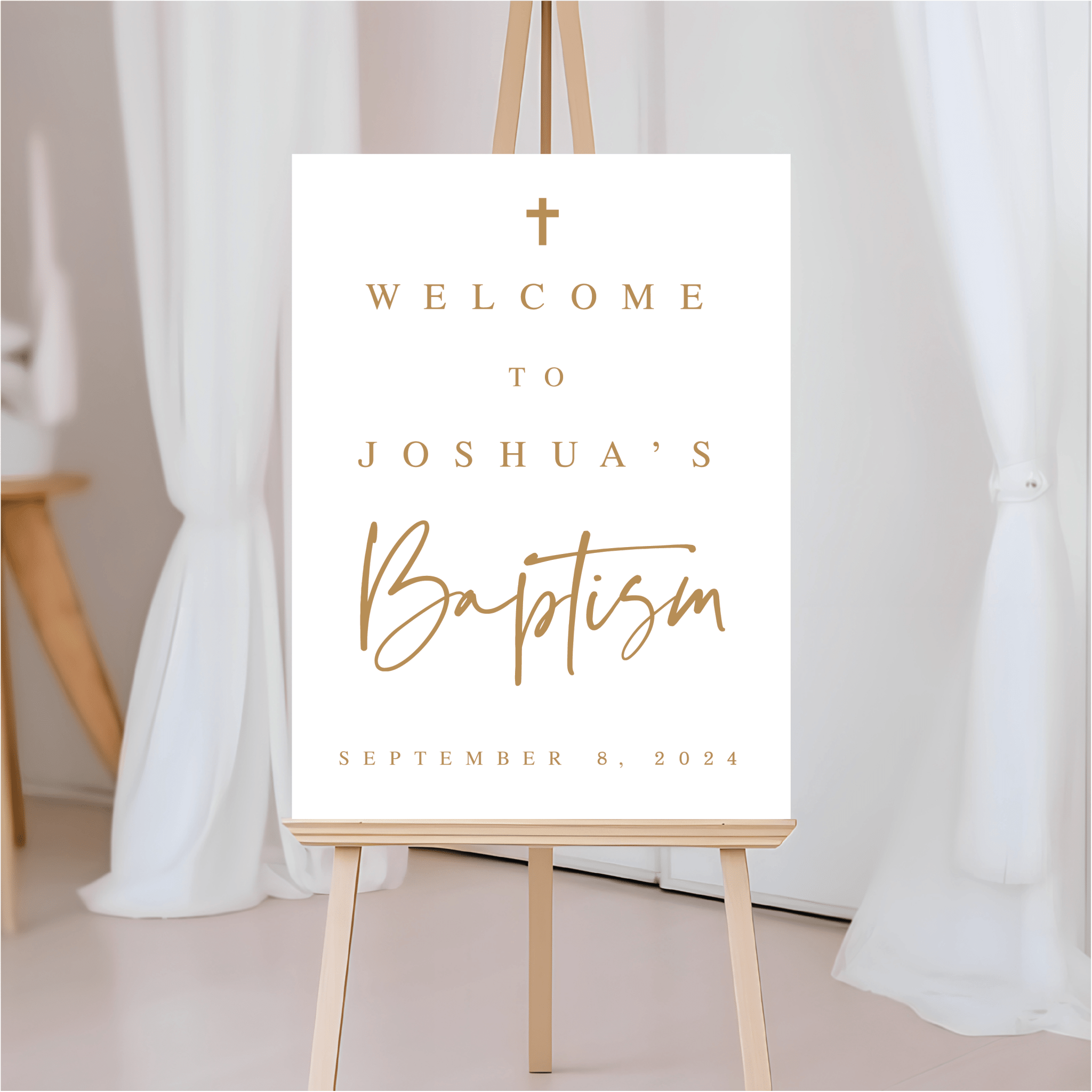 Modern Baptism Acrylic Welcome Sign - Welcome Sign