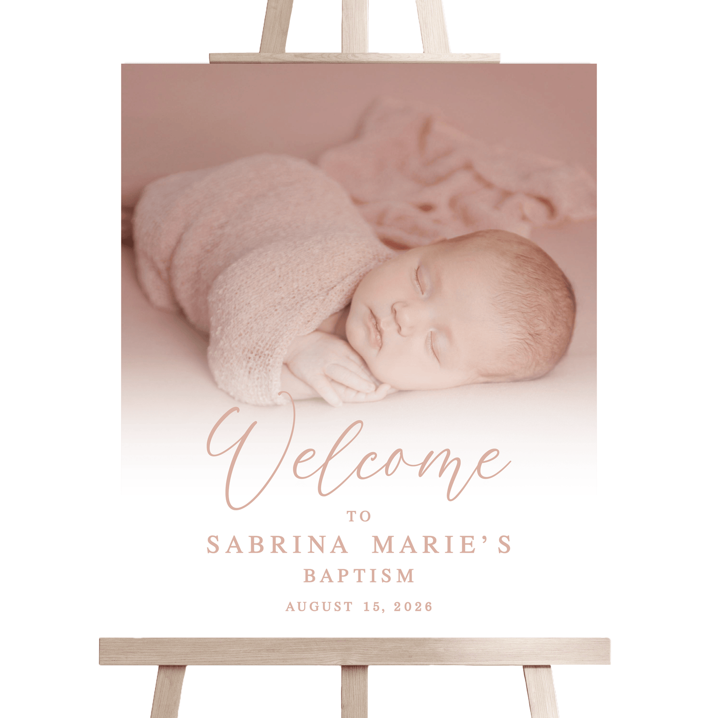 Custom Photo Baptism Welcome Sign - Welcome Sign