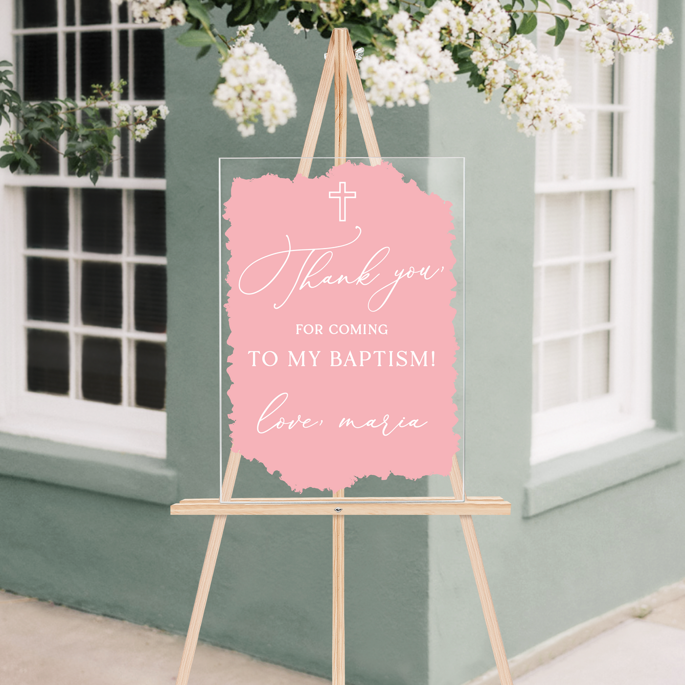 Thank You For Coming Baptism Welcome Sign