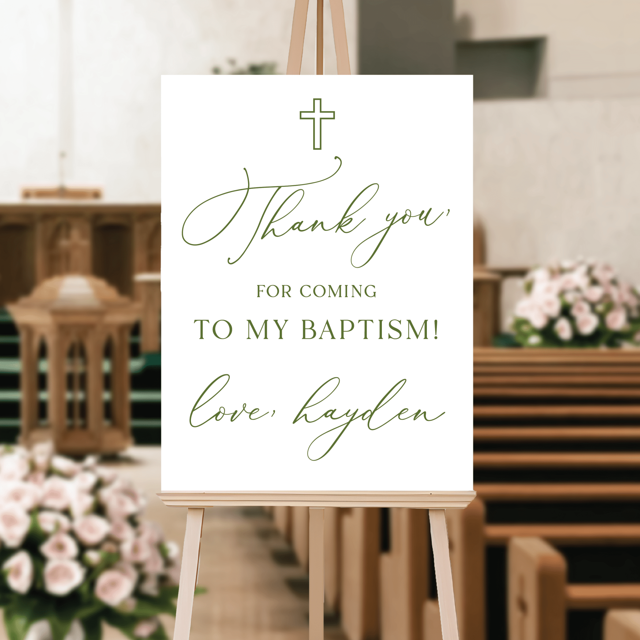 Thank You For Coming Baptism Welcome Sign - Welcome Sign
