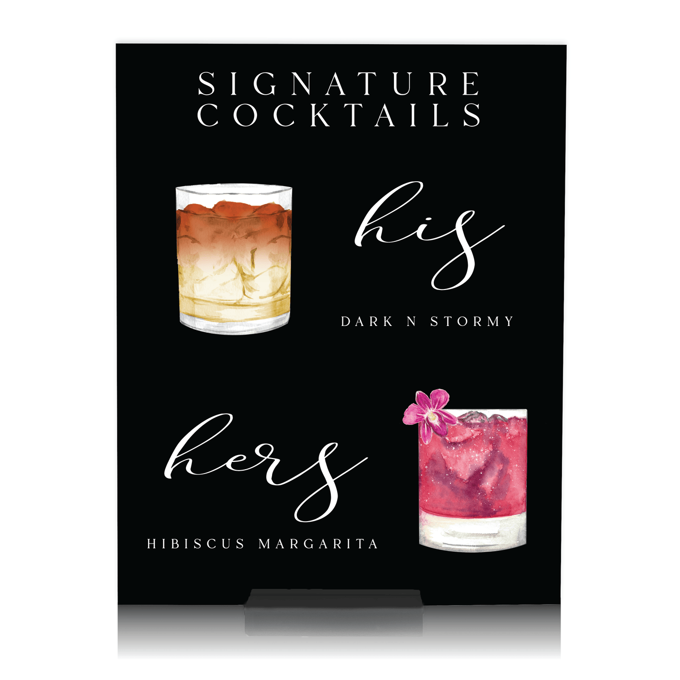 Signature Drink Bar Sign - His and Hers