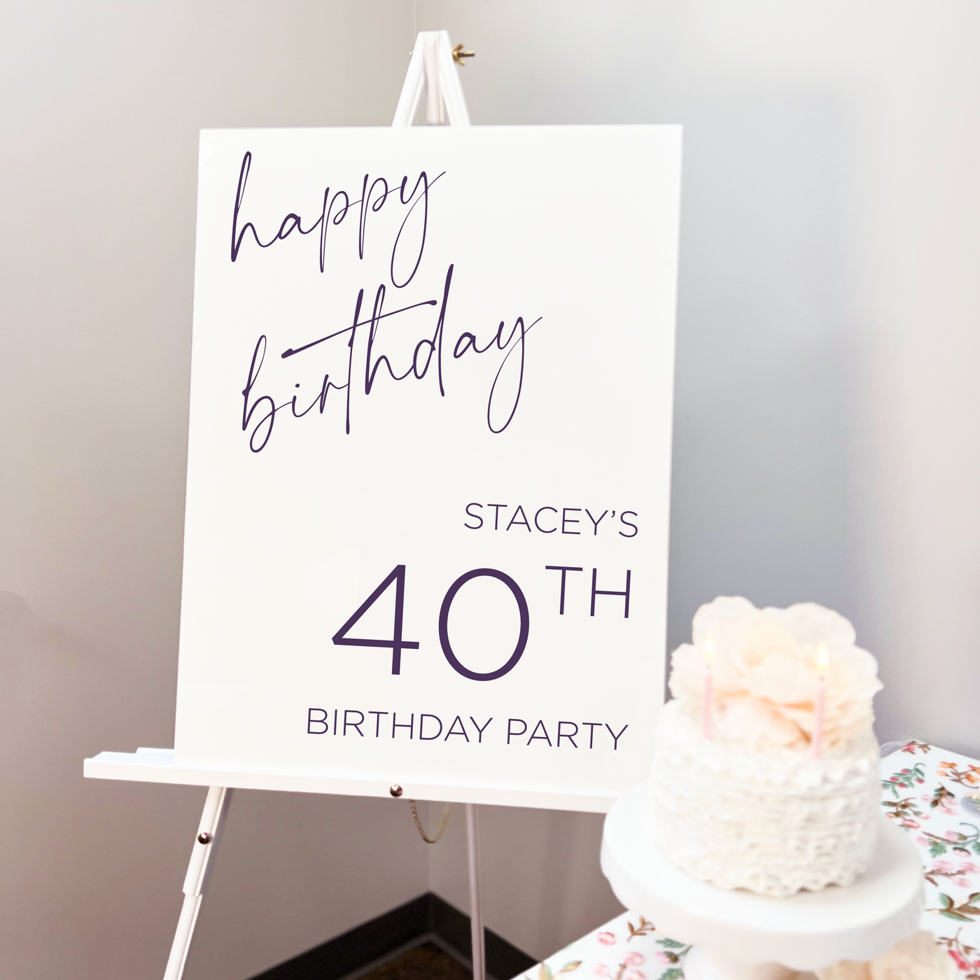 Modern Birthday Acrylic Sign