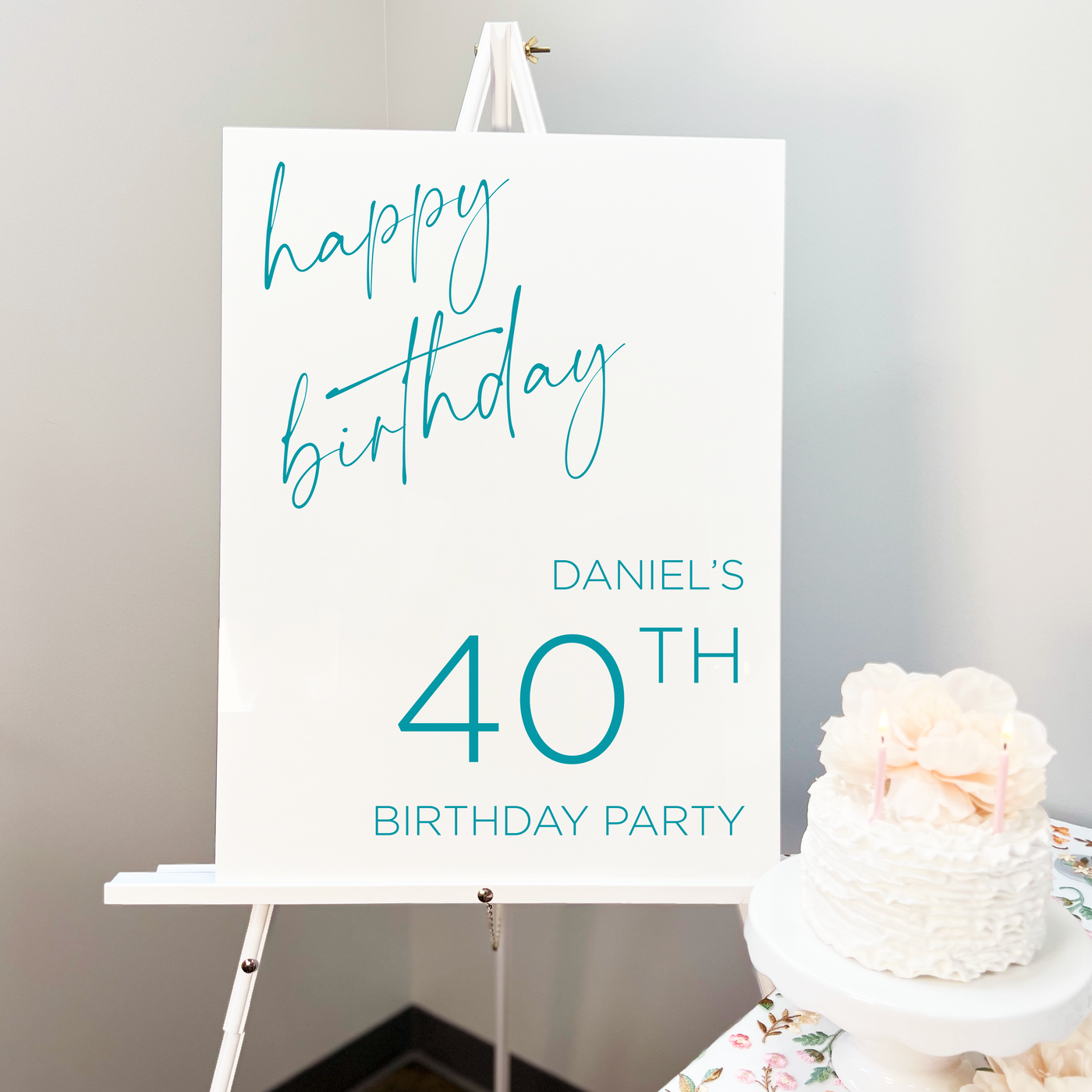 Modern Birthday Acrylic Sign