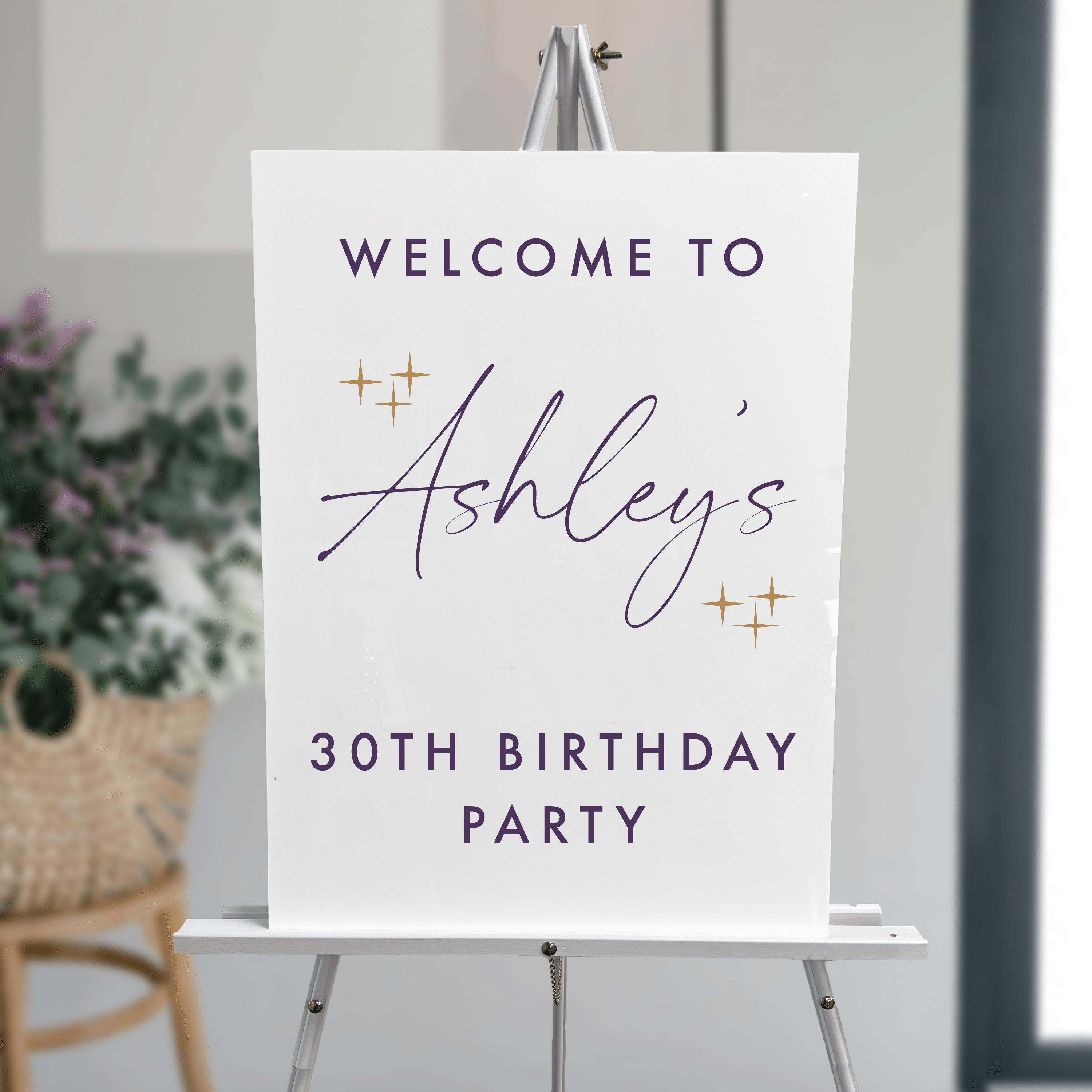 Birthday Sparkle Personalized Birthday Sign - Welcome Sign