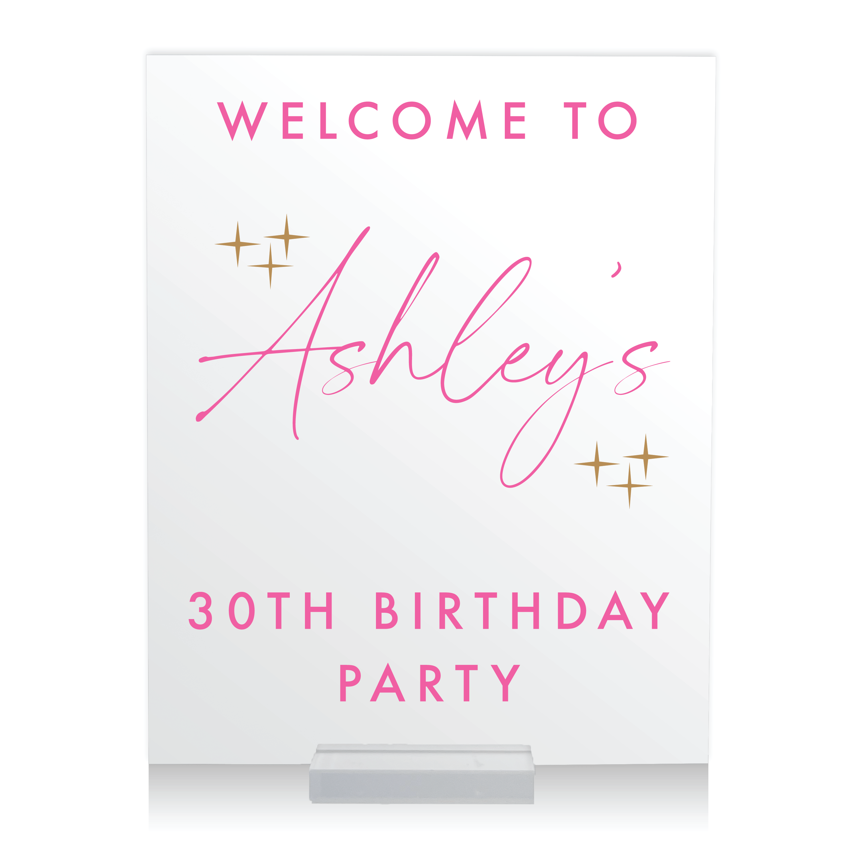 Birthday Sparkle Personalized Birthday Sign - Welcome Sign