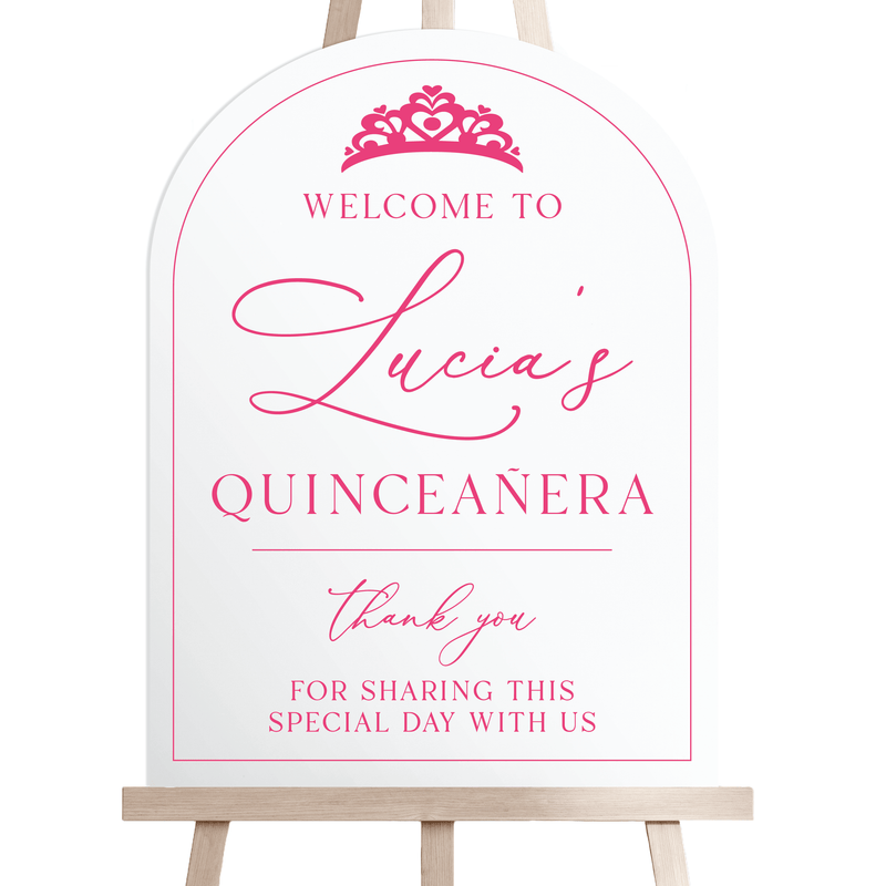 Mis Quince Magic Birthday Party Welcome Sign