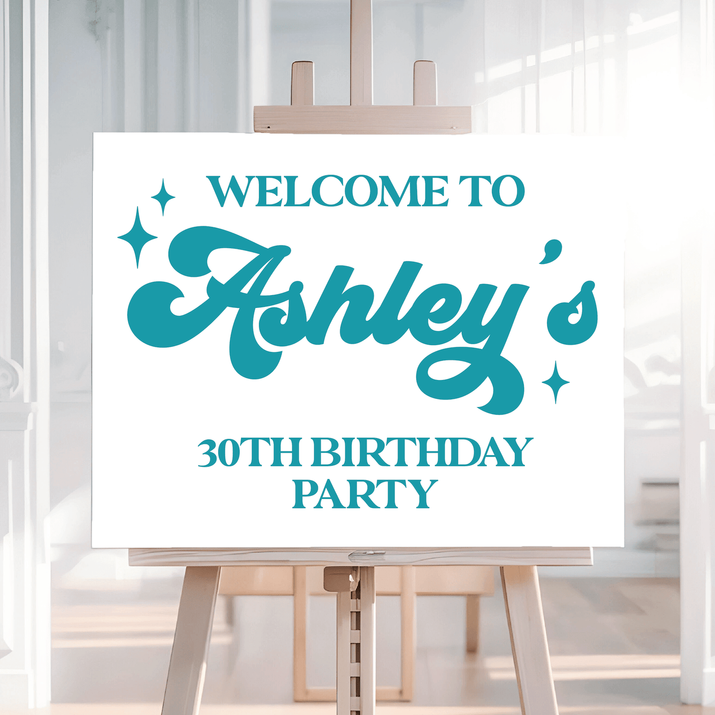 Bold Retro Birthday Acrylic Sign