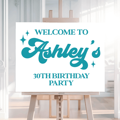 Bold Retro Birthday Acrylic Sign
