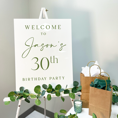 Milestone Birthday Welcome Sign