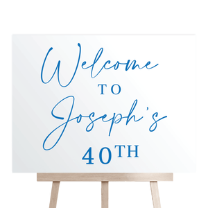 Birthday Party Welcome Sign