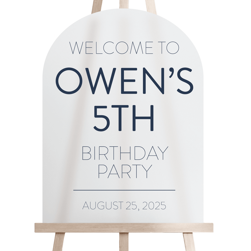 Bold Number Personalized Birthday Sign