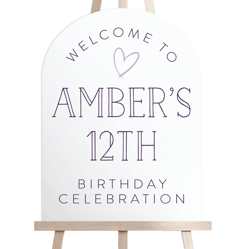 Rainbow Arch Birthday Party Welcome Sign