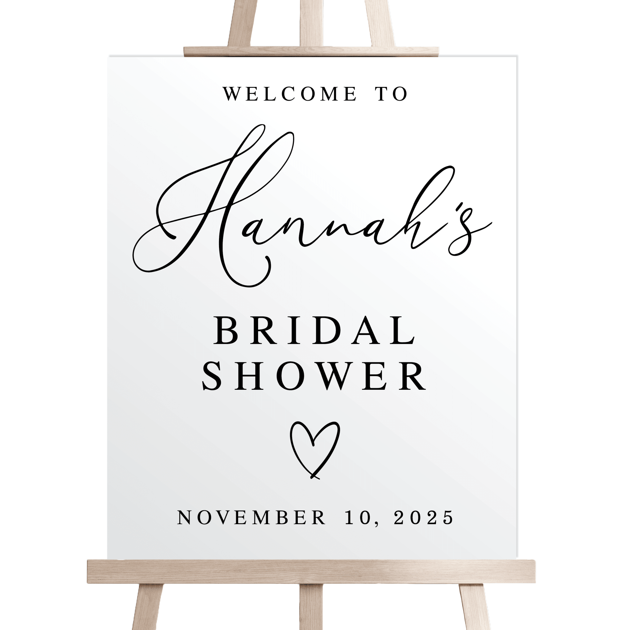 Simplistic & Modern Acrylic Bridal Shower Sign - Welcome Sign