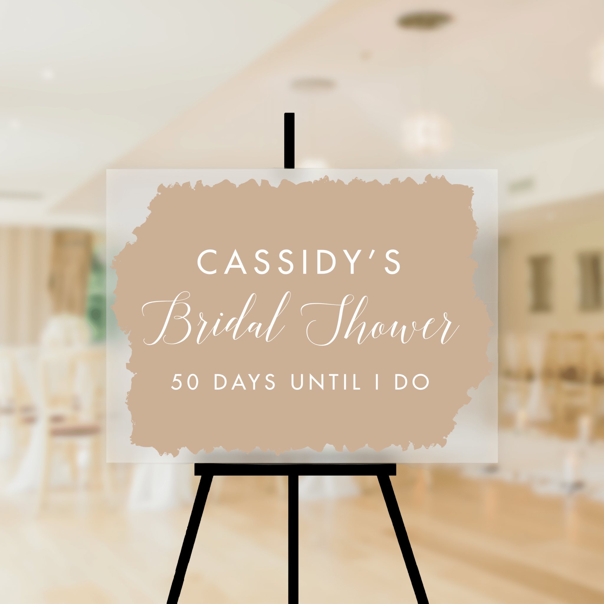 Wedding Countdown Acrylic Bridal Shower Sign - Welcome Sign