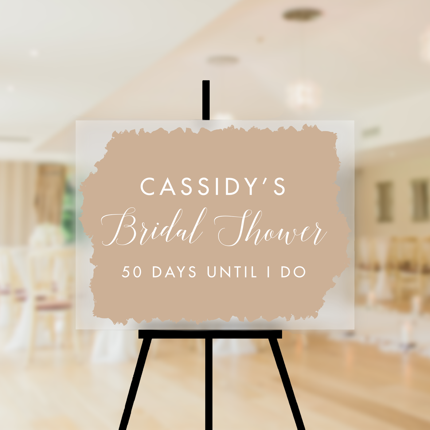 Wedding Countdown Acrylic Bridal Shower Sign