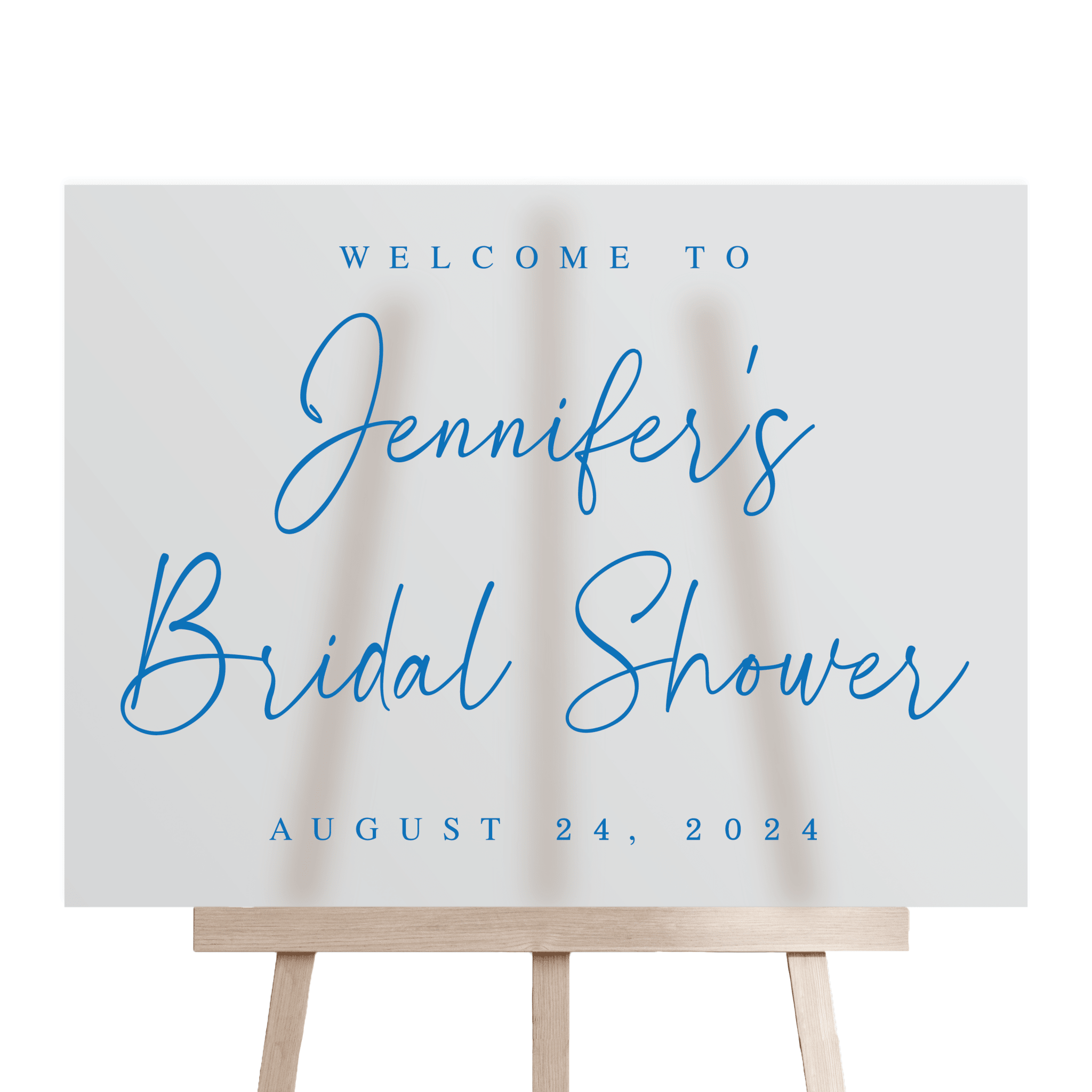 Classic Landscape Acrylic Bridal Shower Sign - Welcome Sign
