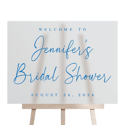 Classic Landscape Acrylic Bridal Shower Sign - Welcome Sign