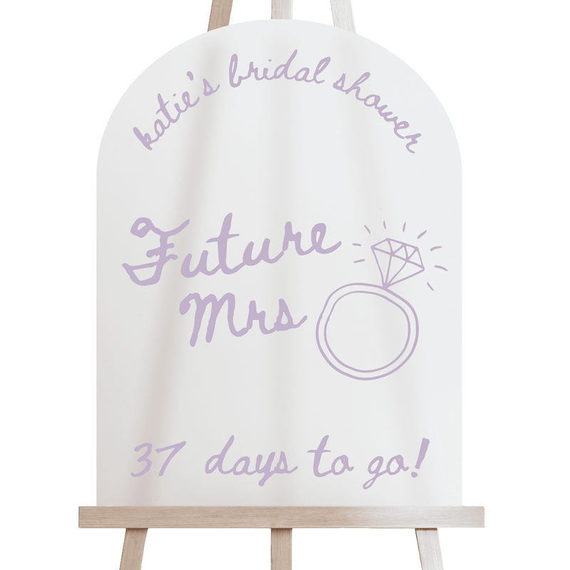 Future Mrs with Ring Bridal Shower Welcome Sign - Welcome Sign