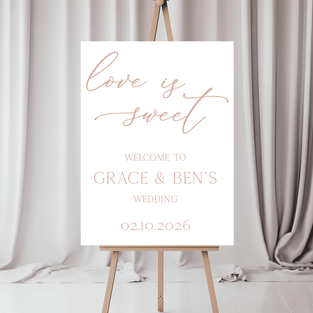 Love is Sweet Wedding Welcome Sign - Welcome Sign