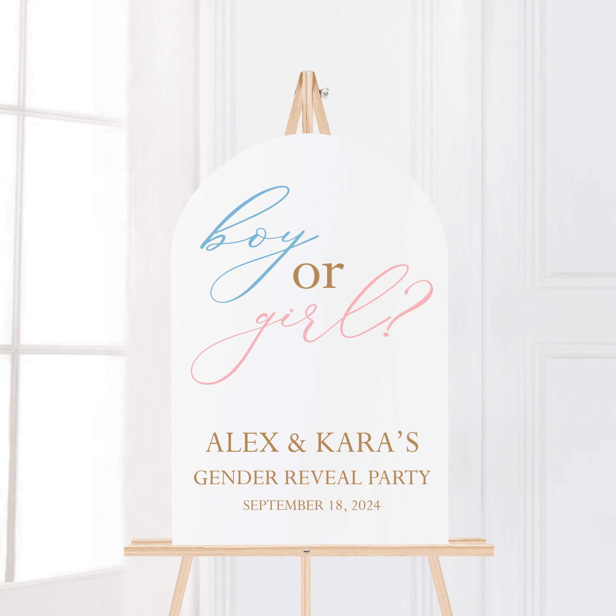 Boy or Girl? Acrylic Gender Reveal Sign - Welcome Sign