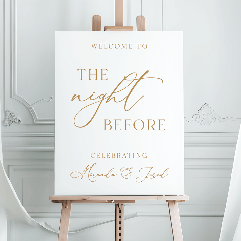 The Night Before Personalized Rehearsal Sign - Welcome Sign