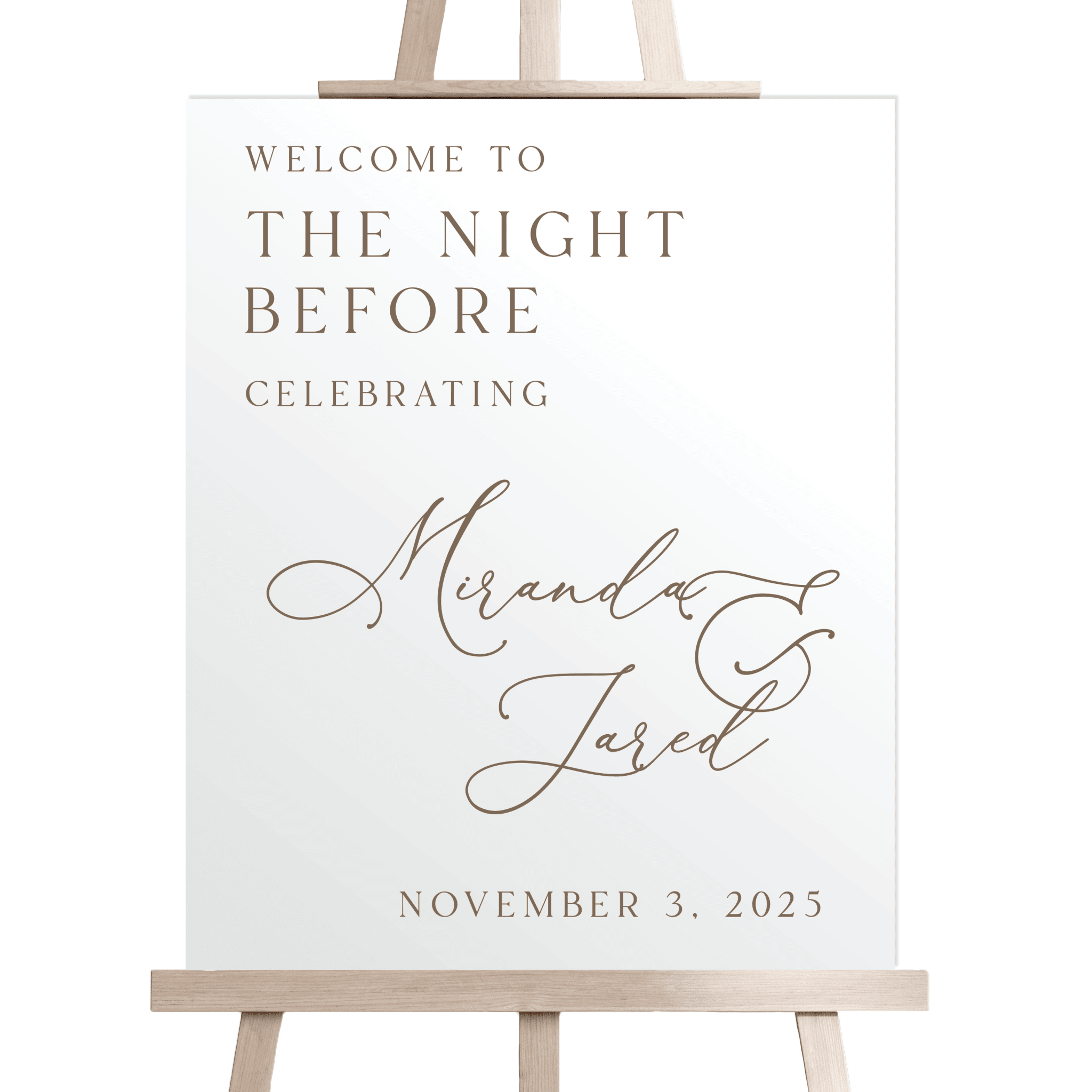 The Night Before Personalized Rehearsal Sign - Welcome Sign