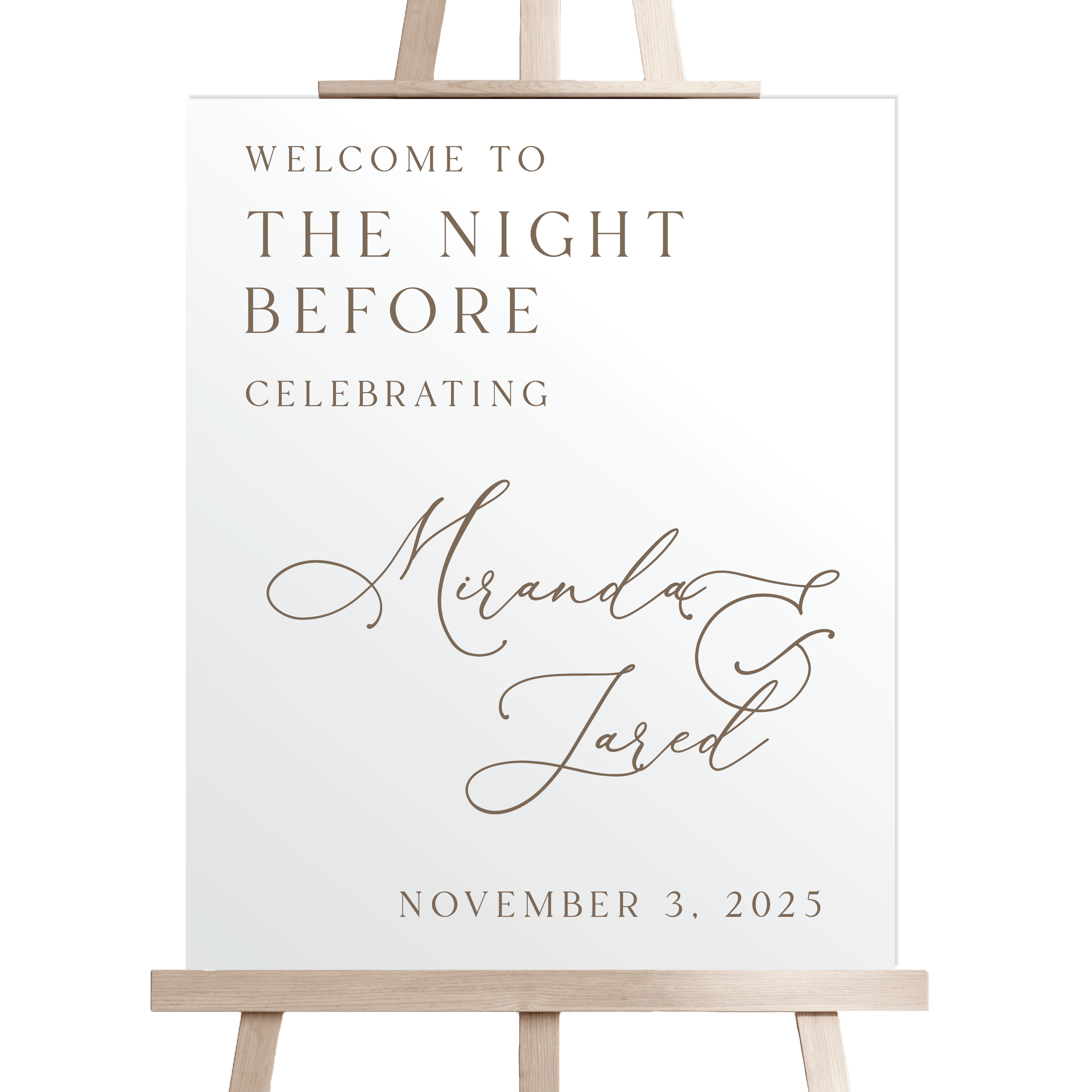 The Night Before Personalized Rehearsal Sign - Welcome Sign