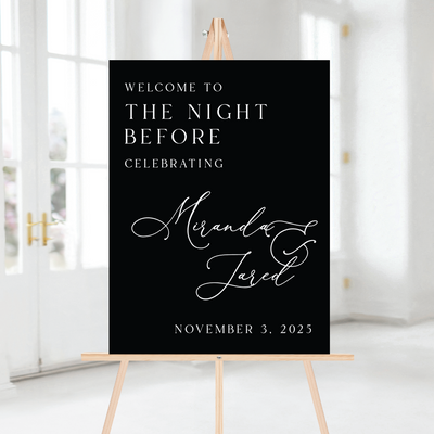 The Night Before Personalized Rehearsal Sign